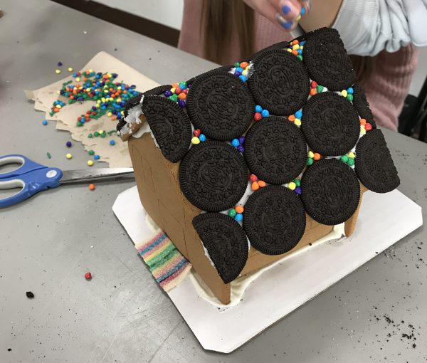 Ginger Bread House with Orea Cookie Roof